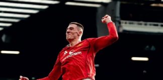 Striker Manchester United FC, Benjamin Sesko berselerbasi usai mencetak gol ke gawang Crystal Palace di EPL Week 28 hari ini, Minggu (1/3/2026). Sebiji gol di Hasil Liga Inggris tadi malam membuat Benjamin Sesko mengejar gol Erling Haaland di puncak Klasemen Top Score Liga Inggris terkini ! OFFICIAL INSTAGRAM MANCHESTER UNITED FC / REPRO