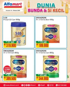 KATALOG 1 - katalog promo Paket Dunia Bunda dan Si Kecil di paket promo Alfamart hari ini, Selasa (10/3/2026). Cek lengkap di sini. OFFICIAL INSTAGRAM ALFAMART / REPRO