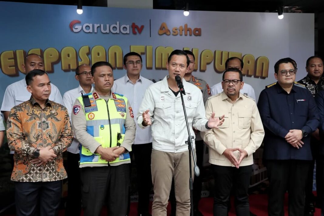 AHY Lepas Tim Liputan Mudik GarudaTV, Puncak Arus Diprediksi 14–15 Maret