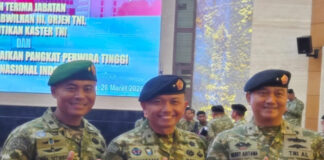 3 Alumni SMA Taruna Nusantara dari angkatan lima atau TN5 berpose di agenda kenaikan pangkat di TNI pada Maret 2026 ini. Total 14 alumni SMA Taruna Nusantara resmi naika pangkat. OFFICIAL INSTAGRAM IKASTARA / REPRO