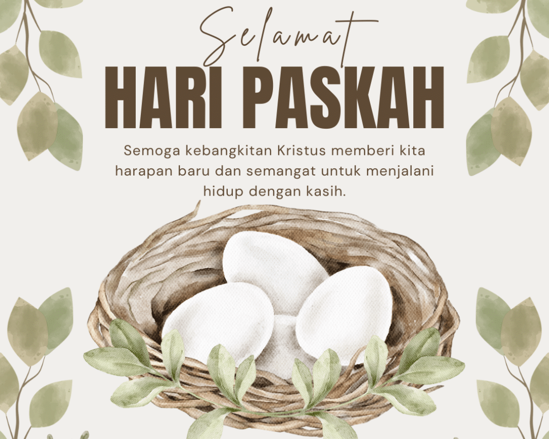 Contoh desain poster Hari Paskah 2026 yang bisa dibagikan di media sosial.