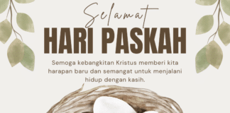 Contoh desain poster Hari Paskah 2026 yang bisa dibagikan di media sosial.