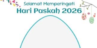 Contoh Twibbon Paskah 2026 yang bisa digunakan untuk foto profil dan media sosial.