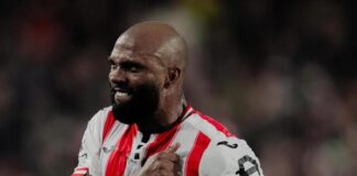 DEBUTAN EPL - Striker Brentford asal Brazil, Igor Thiago berselebrasi usai mencetak gol ke gawang lawan dalam pertandingan yang dijalaninya di Liga Utama Inggris 2026 beberapa waktu lalu. Igor Thiago menjadi sensasi lantaran di musim debutnya di EPL 2026, langsung ganggu dominasi Erling Haaland di daftar top SKor Liga Inggris 2026, dam jadi penantang dalam perebutan Sepatu Emas Liga Inggris musim Ini. Cek lengkapnya di sini, Jumat (1/5/2026). OFFICIAL INSTAGRAM IGOR THIAGO / REPRO