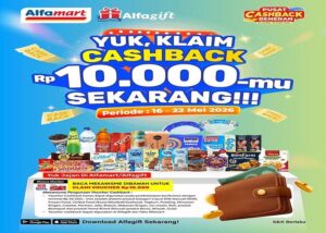 Promo Cashback Rp 10 Ribu Alfamart. OFFICIAL INSTAGRAM ALFAMART /REPRO