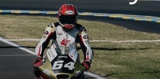 MELESAT DI SIRKUIT - Pembalap Indonesia, Mario Suryo Aji memacu motor Honda di Race Moto2 pada gelaran MotoGP 2026 musim ini. Mario Aji mengalami cedera jelang race Moto2 di seri MotoGP Catalan 2026, Minggu 915/5/2026). OFFICIAL INSTAGRAM IDEMITSU HONDA TEAM ASIA / REPRO