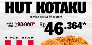 PROMO KFC: KFC menggelontorkan paket promo dan diskon spesial untuk ikut merayakan ulangtahun dari 8 kota ini yang akan jatuh sepanjang Mei 2026. Berikut rincian paket promo KFC terbaru bertajuk HUT KOTAKU tersebut, Rabu (20/5/2026). OFFICIAL INSTAGRAM KFC INDONESIA/REPRO