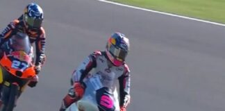 PACU MOTOR - Pembalap Indonesia, Veda Ega Pratama (depan) memacu motornya dalam race sesi FP2 Moto3 hari ini di seri MotoGP Italia 2026. Pembalap Indonesia tampil santai, dan dilewati rider lain seperti jagoan Malaysia, Hakim Danish. OFFICIAL INSTAGRAM IDEMITSU HONDA TEAM ASIA / REPRO