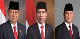 Kolase Presiden RI SBY, Jokowi dan Prabowo. Ketiganya mempunyai sikap berbeda menanggapi pelemahan rupiah terhadap dolar Amerika Serikat