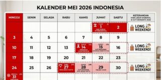 Catat Tanggalnya! Long Weekend Mei 2026 jadi Momen Libur Paling Ditunggu