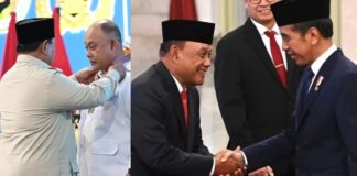 Kolase Dadan bersama Presiden Prabowo (kiri) dan saat dilantik Presiden RI-7, Joko Widodo. Kini Dadan dicopot dari Kepala BGN