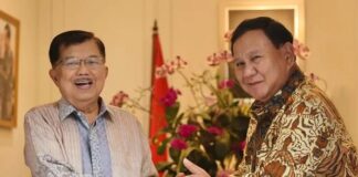 Presiden Prabowo Subianto menerima kedatangan Jusuf Kalla dan Solihin Kalla di Istana Kepresidenan Jakarta, Kamis (11/6/2026).