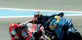 PUNCAKI KLASEMEN - Marc Marquez (depan) memacu motor Ducati Desmosedici GP-25 andalannya dalam race MotoGP 2026 beberapa waktu lalu. Menjadi pemenang MotoGP Hungaria 2026 tadi malam, Minggu (7/6/2026), Marc Marquez mulai merangsek ke papan atas Klasemen MotoGP 2026 terkini. OFFICIAL INSTAGRAM MARC MARQUEZ/REPRO