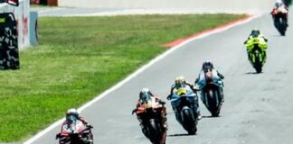 MELESAT DI SIRKUIT - Pembalap Ducati asal Spanyol, Marc Marquez (paling depan) melaju di sirkuit dalam race MotoGP 2026 beberapa waktu lalu. Marc Marquez sukses menjadi juara MotoGP hari ini di Sirkuit Balaton Park, Hungaria pada Minggu (7/6/2026). OFFFICIAL INSTAGRAM MARC MARQUEZ / REPRO