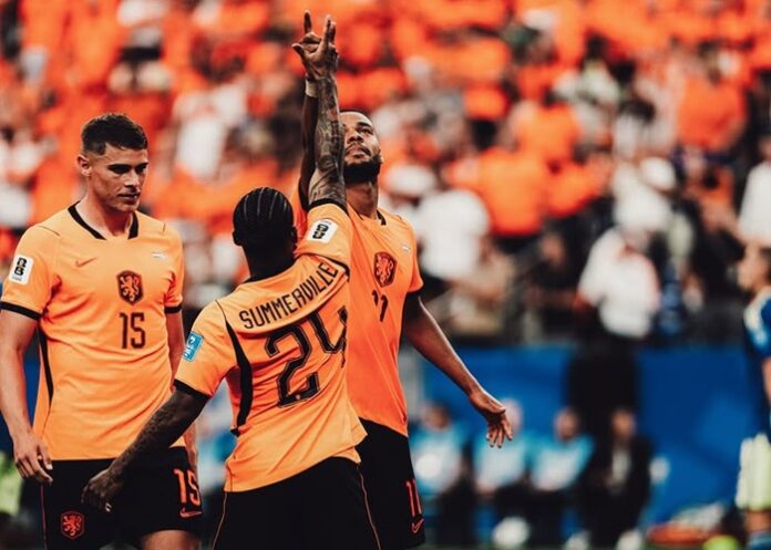 REKOR ELIT BARU - Timnas Belanda memetik kemenangan telak 5-1 atas Timnas Swedia di pertandingan putaran kedua Grup F FIFA World Cup 2026 pada Minggu (16/5/2026) dini hari WIB tadi. Kemenangan itu membuat Timnas Belanda masuk daftar elit, negara dengan torehan 100+ gol di Piala Dunia FIFA. OFFICIAL INSTAGRAM NATIOANAL TEAM FOOTBALL OF NETHERLANDS/REPRO