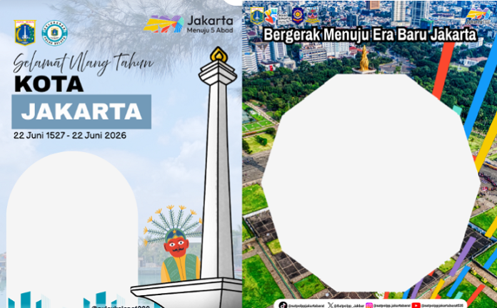 HUT ke-499 DKI Jakarta diperingati pada 22 Juni 2026. Masyarakat dapat ikut memeriahkan perayaan melalui twibbon gratis, ucapan selamat, dan berbagai acara di Kota Tua Jakarta.