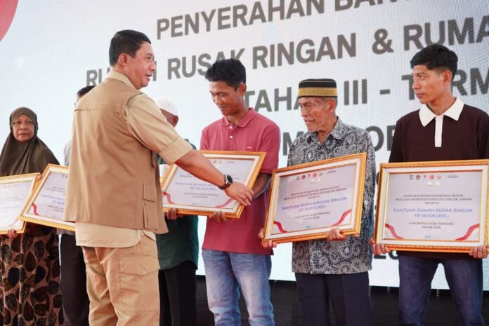 BNPB Salurkan Bantuan Perbaikan Rumah Rp93,75 Miliar bagi Korban Bencana di Aceh Tamiang