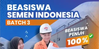 Beasiswa Semen Indonesia 2026 Batch 3 Dibuka, Kuliah Gratis di UISI hingga Lulus