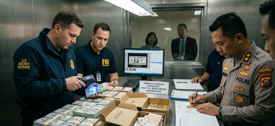 FBI dan Secret Service Periksa Valuta Asing Sitaan Kasus Eks Jampidsus di Polda Metro Jaya