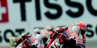 THE PERFECT 10 - Marc Marquez (depan-93) mencapai rekor sempurnya "The Perfect 10" usai mengemas rekor 10 kali jadi juara MotoGP Jerman dari masa ke masa. Setelah pembalap Spanyol untuk tim Ducati itu menjadi pemenang MotoGP hari ini di seri MotoGP Jerman 2026, Minggu (12/7/2026). OFFICIAL INSTAGRAM MOTOGP/REPRO