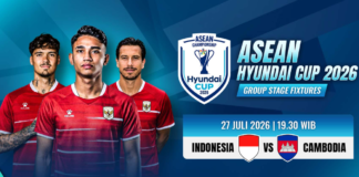 Timnas Indonesia menghadapi Kamboja pada laga pembuka Grup A Piala AFF 2026, Senin (27/7). Simak jadwal kick-off, prediksi pertandingan, rekor pertemuan, dan link live streaming Indonesia vs Kamboja.