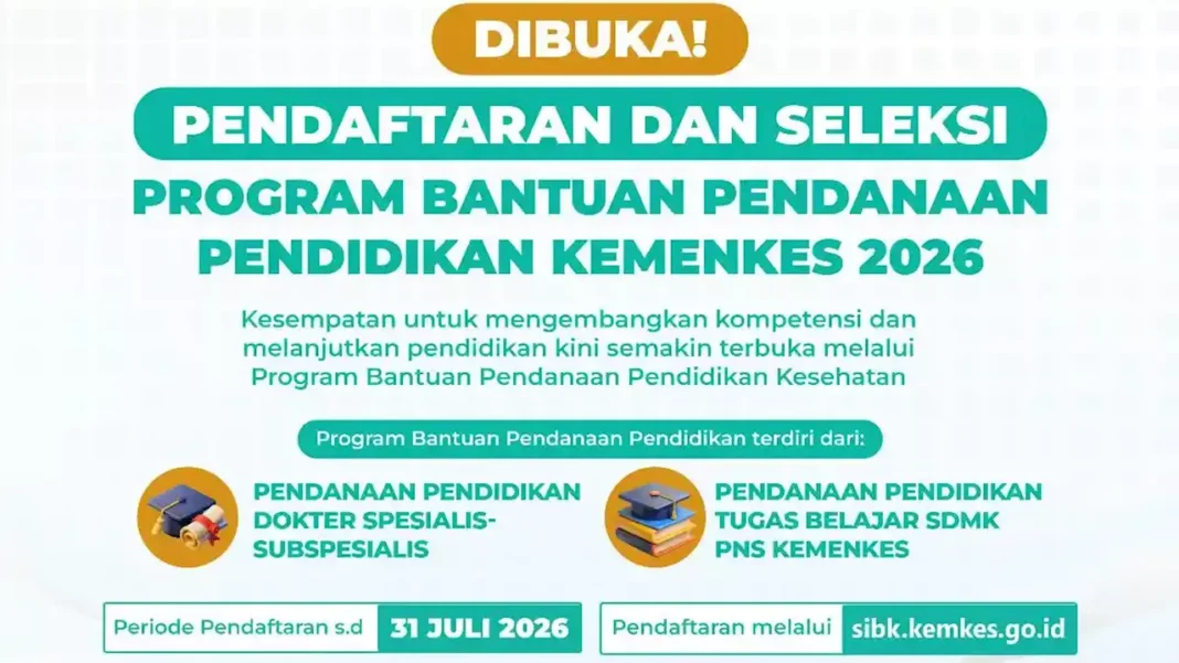 Kemenkes Buka Bantuan Pendidikan Dokter Spesialis 2026, Ini Jadwal dan Syaratnya!