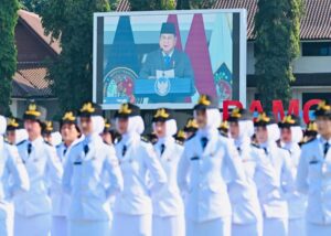 PESAN HARU - Presiden Prabowo Subianto menitipkan pesan haru kepada para Pamong Praja Muda IPDN Angkatan 23 tahun 2026, saat berpidato dalam acara pelantikan pada Rabu (229/7/2026) lalu. Para Pamong Praja Muda IPDN ini nantinya akan menjadi penerima estafet kepemimpinan negeri. OFFICIAL WEB PRESIDEN REPUBLIK INDONESIA/REPRO