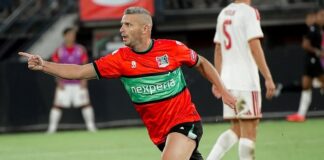 LOLOS FINAL PLAYOFF - Laga dramatis tersaji antara NEC Nijmegen Vs Olympiacos Piraeus terjadi di babak semifinal Playoff Liga Champions UEFA Rabu (12/8/2026) dini hari WIB tadi. Eks klub pemain Timnas Indonesia Calvin Verdonk berhasil lolos ke babak Final playoff UCL 2027. OFFICIAL INSTAGRAM NEC NIJMAGEN/REPRO