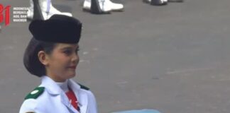 PEMBAWA BAKI - Celina Olivia Apriani mendapat tugas penting nan membanggakan dalam Upacara Peringatan Hari Ulang Tahun Kemerdekaan Republik Indonesia ke-81 17 Agustus 2026 hari ini. Ia membawa Baki Sang Saka Merah Putih dalam Upacara peringatan detik-detik Proklamasi Kemerdekaan RI yang digelar di Istana Negara, Jakarta pada Senin (17/8/2026) hari ini tersebut. OFFICIAL DIREKTORAT.PASKIBRAKA/REPRO
