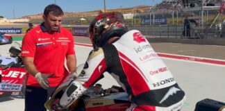 MARIO AJI - Pembalap Indonesia di Moto2 2026, Mario Aji akan tampil di balapan Kualifikasi MotoGP Aragon 2026 kelas Moto2 pada Sabtu (29/8/2026) besok. Cek link Live Streaming MotoGP Aragon 2026 terbaru selengkapnya di artikel ini. OFFICIAL INSTAGRAM HONDA TEAM ASIA/REPRO