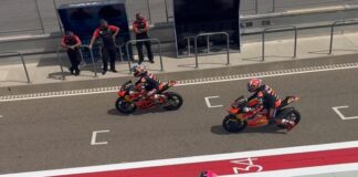 PEMBALAP INDONESIA - Dua pembalap Indonesia, Mario Aji dan Veda Ega Pratama turut menjalani race penentu hasil Practice MotoGP hari ini di seri Moto Grand Prix Aragon 2026, Jumat (28/8/2026). Keduanya mengukir hasil serupa di hari pertama MotoGP Aragon 2026 pada kelas Moto3 dan Moto2 tersebut. OFFICIAL INSTAGRAM HONDA TEAM ASIA/REPRO