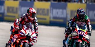 DIDIKAN VR46: 4 anak didik Valentino Rossi menelan hasil yang amat bertolak belakang pada hasil MotoGP Aragon 2026 hari ini, Minggu (30/8/2026). Berikut detailnya. OFFICIAL DUCATI CORSE / REPRO