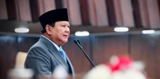 Presiden Prabowo Subianto menyampaikan pidato pada Sidang Tahunan MPR RI dan Sidang Bersama DPR RI dan DPD RI di Kompleks Parlemen, Jakarta, Jumat (14/8/2026).