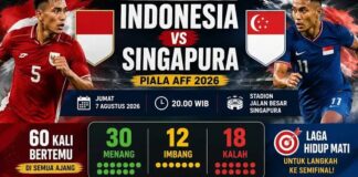 Indonesia Hadapi Laga Penentuan di Kandang Singapura, Ini Rekor Pertemuannya!