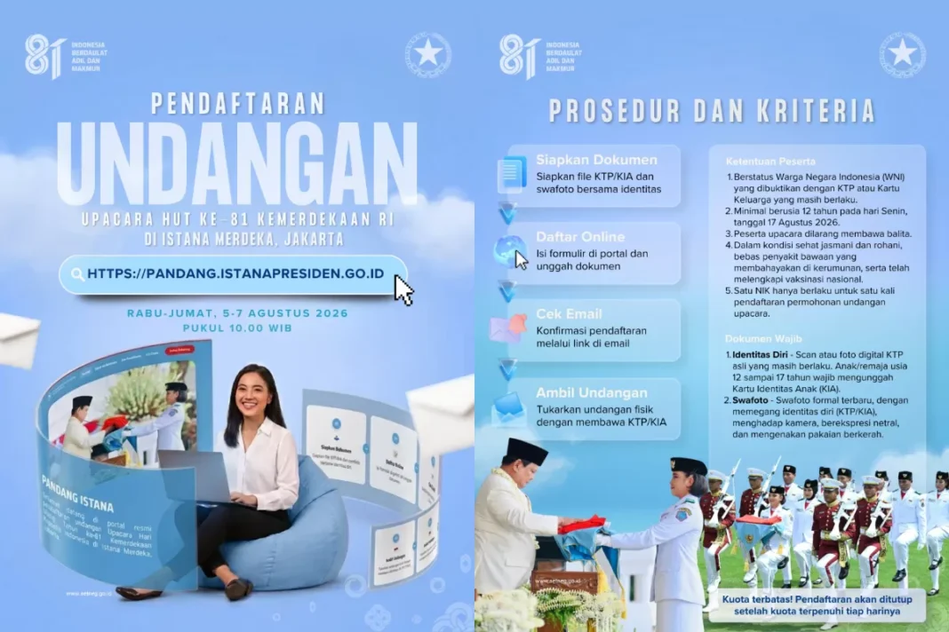 Cara War Tiket Upacara HUT RI di Istana Negara, Ratusan Ribu Masyarakat Sudah Mendaftar