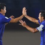 Timnas Thailand memastikan tiket final FIFA ASEAN Cup 2026 setelah mengalahkan Vietnam 2-0 di Stadion Si Jalak Harupat, Bandung, Selasa (29/9/2026).