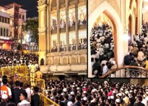 KERUSUHAN INDIA - Warga bertahan di Masjid Shahi. Kerusuhan pecah di Kota Ujjain, Madhya Pradesh Senin (28/9/2026). Rencana pemerintah India pimpinan Narendra Modi menghancurkan Masjid Shahi yang berusia 600 tahun demi festival Hindu mendapat penolakan keras dan perlawanan dari warga setempat. OFFICIAL INSTAGRAM UHB.AID6810/REPRO