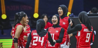 Timnas Voli Putri Indonesia bersiap menghadapi Nepal pada laga perdana Pool A Asian Games 2026 di Park Arena Komaki, Jepang.