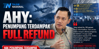 Poster AHY Pastikan Penumpang Terdampak Dapat Refund 100 Persen