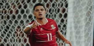 Ragnar Oratmangoen mencetak gol pembuka Timnas Indonesia saat menghadapi Singapura pada laga perdana Grup A FIFA ASEAN Cup 2026.