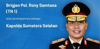 KAPOLDA SUMSEL - Brigjen Pol Rony Samtana Tarigan resmi menjabat sebagai Kapolda Sumsel dalam mutasi unsur pimpinan Polri terbaru di bawah Kapolri baru, Jenderal Pol Suyudi Ario Seto. Berikut ulasan ringkas profil Brigjen Pol Rony Samtana Tarigan, yang merupakan alumni SMA Taruna Nusantara dari Angkatan Pertama atau TN1, Senin (5/10/2026). OFFICIAL INSTAGRAM IKASTARA/REPRO