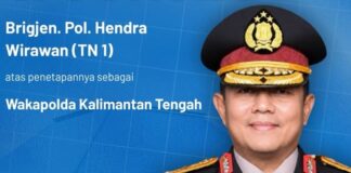 WAKAPOLDA KALTENG - Brigjen Pol Hendra Wirawan resmi didapuk menjadi Wakapolda Kalteng. Berikut profil pria yang juga merupakan alumni SMA Taruna Nusantara dari angkatan pertama atau TN1 ini. OFFICIAL INSTAGRAM IKASTARA/REPRO